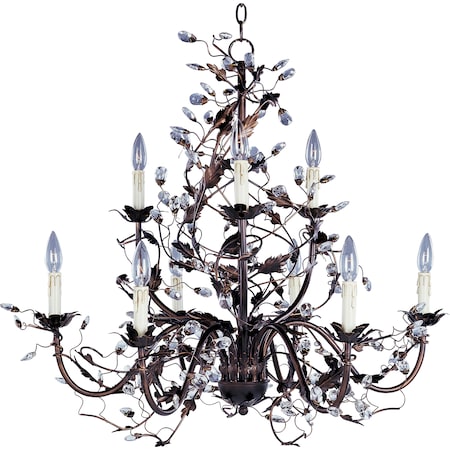 Maxim Elegante 9-Light 29" Wide Oil Rubbed Bronze Chandelier 2852OI
